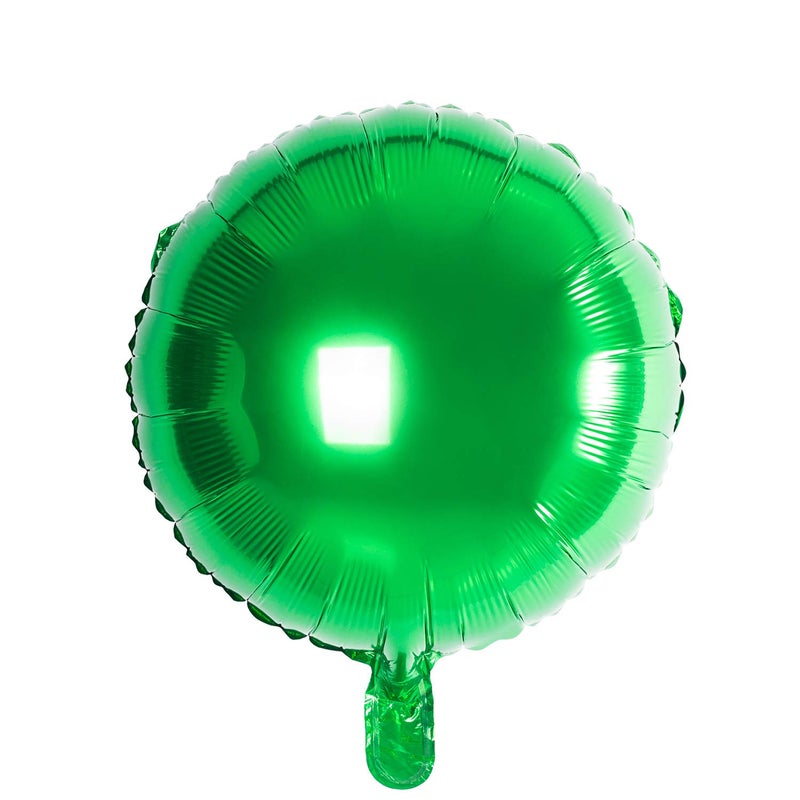 Adeer 18" Green Round Shaped Foil Balloons Mylar Helium Balloons for Birthday Party Wedding Baby Shower Decorations, Pack of 20 - Image 1